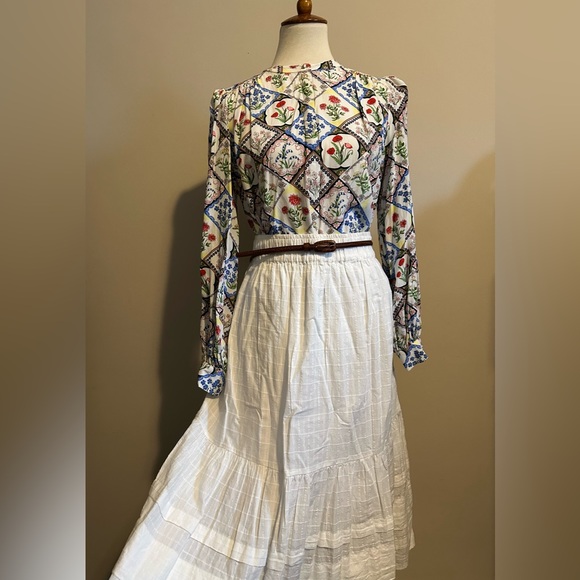 Boden Placement Print Wild Bluebell Blouse - Picture 11 of 13